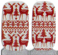 Naughty & Nice Nail Wraps, Real Gel Nail Polish Stickers - Ugly Christmas Sweater