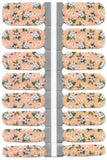 Naughty & Nice Nail Wraps, Real Gel Nail Polish Stickers - Victorian Flowers