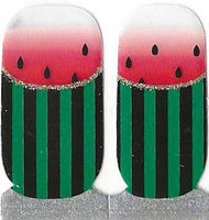 Naughty & Nice Nail Wraps, Real Gel Nail Polish Stickers - Watermelon Wine